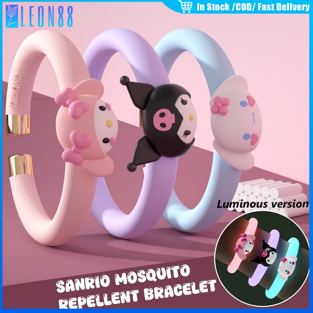 ของมาใหม่！Sanrio สร้อยข้อมือน้ำมันหอมระเหย กันยุง กําไลกันยุง สำหรับผู้ใหญ่และเด็ก ใช้กลางแจ้ง