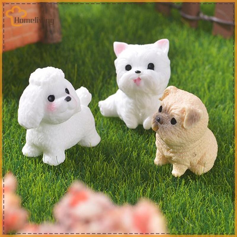บ้าน 1PC อุปกรณ์โต๊ะ Figurines Miniatures น่ารักการ์ตูนจําลองสุนัข Micro ภูมิทัศน์เครื่องประดับสําหรับตกแต่งบ้าน TH - รูปที่ 3