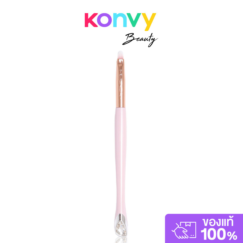 Mei Linda Sparkling Pink Eyeliner Brush เมลินดา แปรงแต่งหน้าสำหรับอายไลเนอร์ด้ามแปรงสีชมพูสุดหรู.