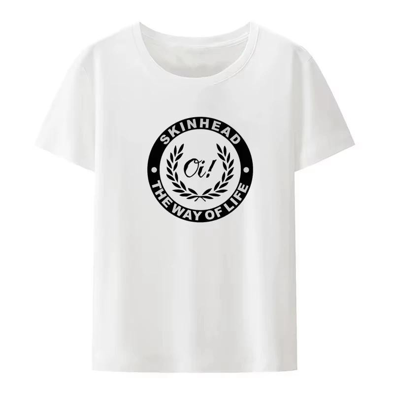2025 ฤดูร้อนใหม่Skinhead Laurel Manเสื้อยืดOi Ska Punk Spirit UnisexหลวมกราฟิกStreetwear Breathable 