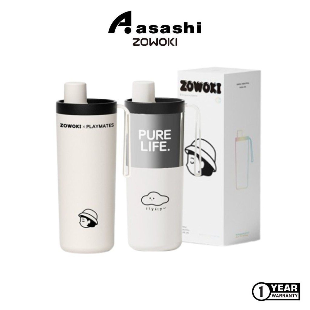 Zowoki Q18 / Q18 C Milk Tea Series Thermos with Straw Drinking Water Bottle (800ml)