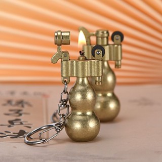 ✨ ​ ไฟแช็กน้ำมันสไตล์วินเทจ ทองแดงบริสุทธิ์ พกพาสะพาย สลักลา…