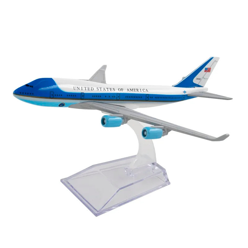 1/400 Scale เครื่องบิน Boeing 747 Air Force One 16 ซม.เครื่องบิน B747 เด็กของขวัญสําหรับคอลเลกชันตกแ