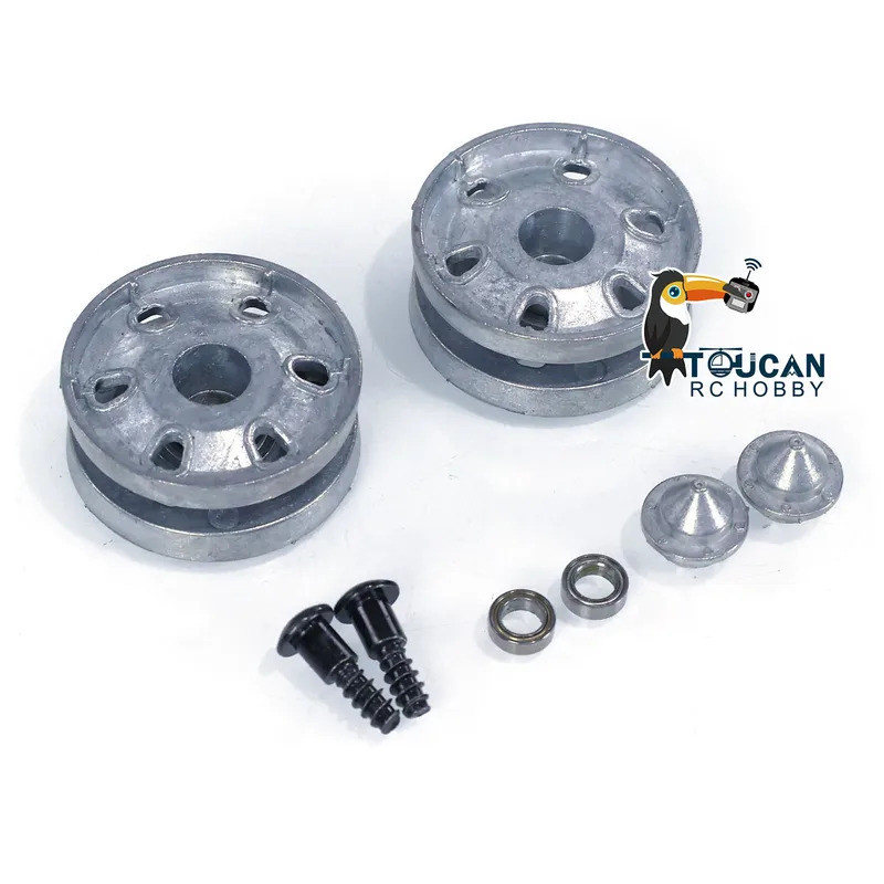 อะไหล่โลหะ Idlers อะไหล่ 1 คู่อุปกรณ์เสริมสําหรับของเล่น Heng ยาว 1/16 RC Battle Tanks Challenger II