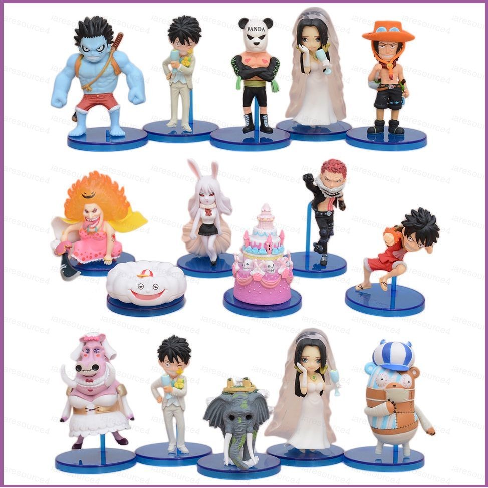 SQ4 5/6pcs One Piece Action Figure ของขวัญสําหรับเด็ก Luffy Boa Hancock Ace Panda Man BIG MOM แครอท 