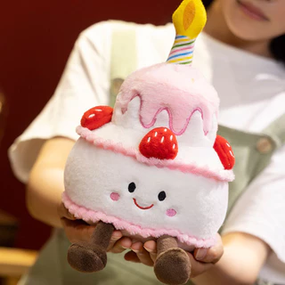 ตุ๊กตา ตุ๊กตาเค้กวันเกิดจำลอง 25CM เทียนจะส่องแสง มีเพลง ของขวัญวันเกิด ของเล่นเด็ก