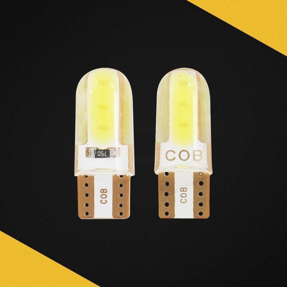 VERDOSTTR ไฟหน้ารถ LED T10 W5W 2 COB Cool White 12V 2 PCS - T10-W5