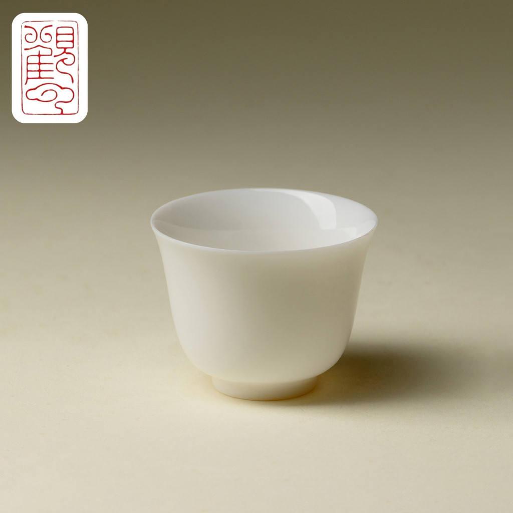 Yuni Sweet White Glaze White Porcelain Spirit ถ้วยชา Kung Fu ชุดชาเซรามิคถ้วยชาบางยางถ้วยเดียว [MJ013-01]