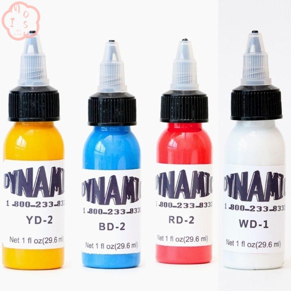 หมึกสัก MIOSHOP, สีฝึกสักสีขาว 30 มล., ขายร้อนสีแดงสีเหลือง Body Art Tattoo Ink Pigment Tattoo Supplies