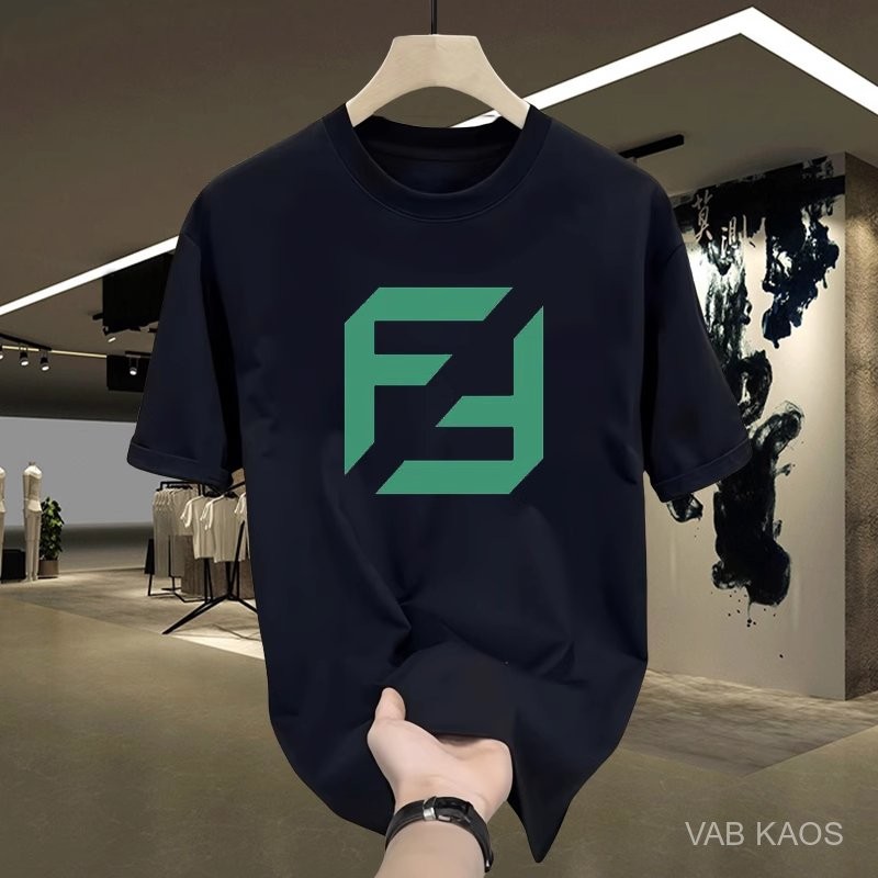 VBA เสื้อยืดคอกลมลําลองผู้ชายแฟชั่นแบรนด์พิมพ์ตัวอักษรหลวมใหม่แนวโน้มอเมริกันเสื้อยืดรุ่นใหม่ JA177