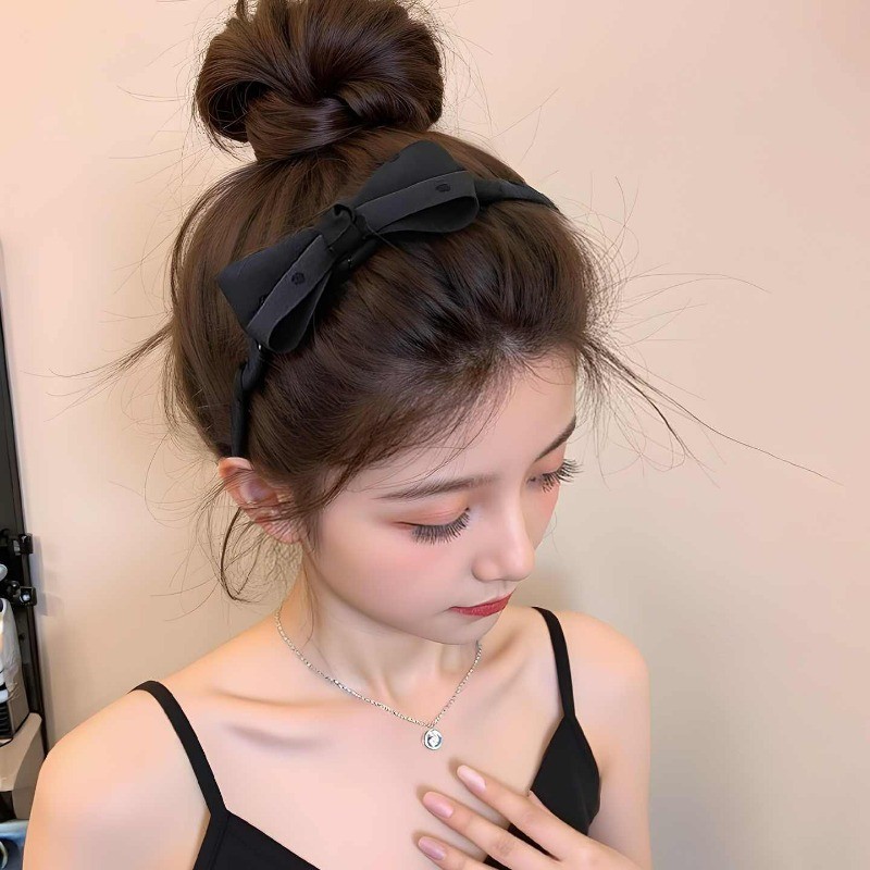 ที่คาดผมลายจุดโบว์สำหรับผู้หญิง แบบหัวโล้น สบายในการสวมใส่ทุกวัน มาพร้อมระบบป้องกันการเลื่อนและทำความสะอาดได้ง่าย - รูปที่ 5
