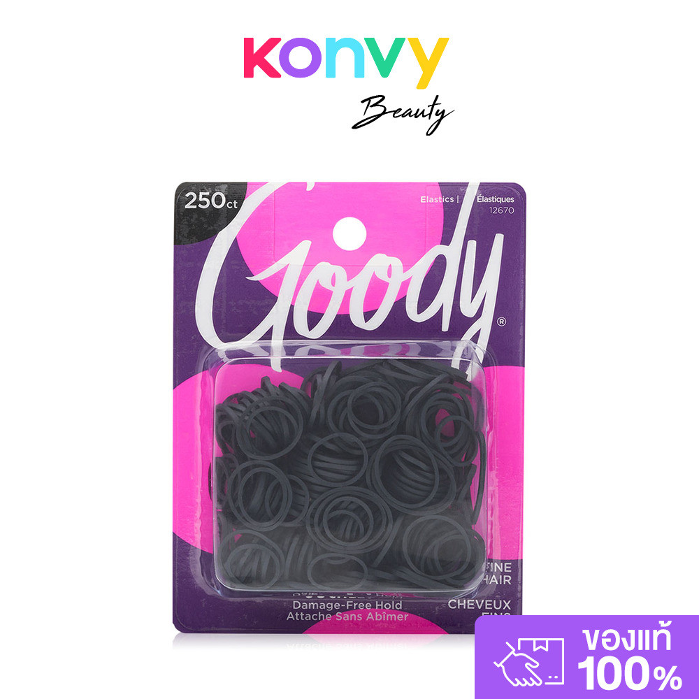 Goody Womens Classics Rubberband Black [250pcs]. – โปรปัง