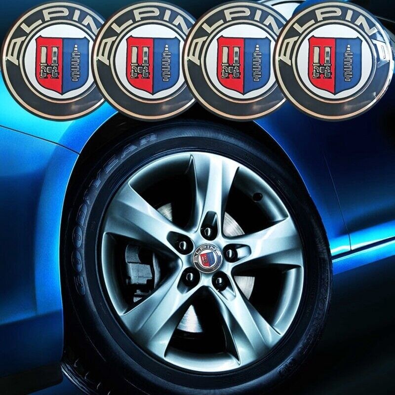 * พร้อมสต็อก * 4 ชิ้น 56 มิลลิเมตรรถจัดแต่งทรงผมศูนย์ล้อ Hub Caps สําหรับ Alpina สติกเกอร์สําหรับ BM