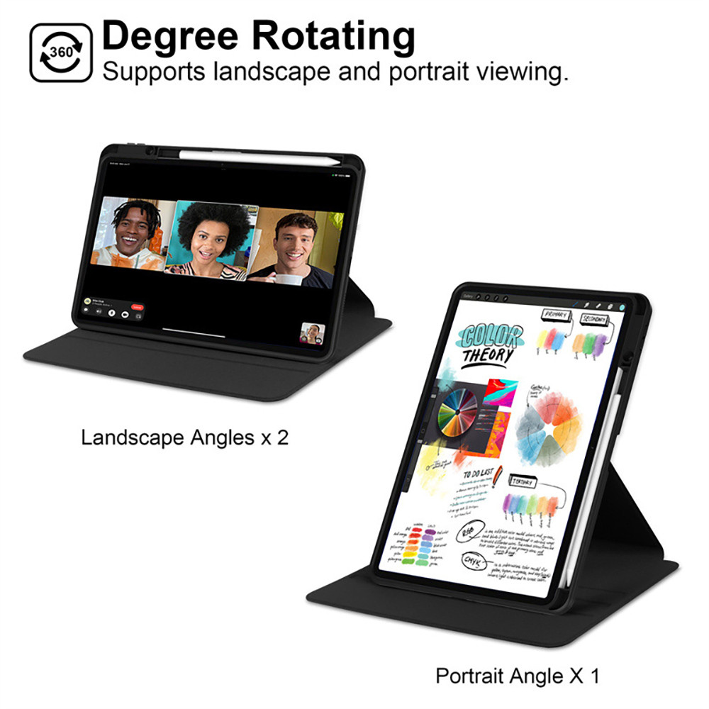 เคส ปรับองศาได้360 องศา For Xiaomi Redmi Pad 2 2025 Pad SE 8.7 11 Pad Pro 12.1 Pad 5 6 7 Pro หลังโปร่งใส มีช่องใส่ปากกา - รูปที่ 4