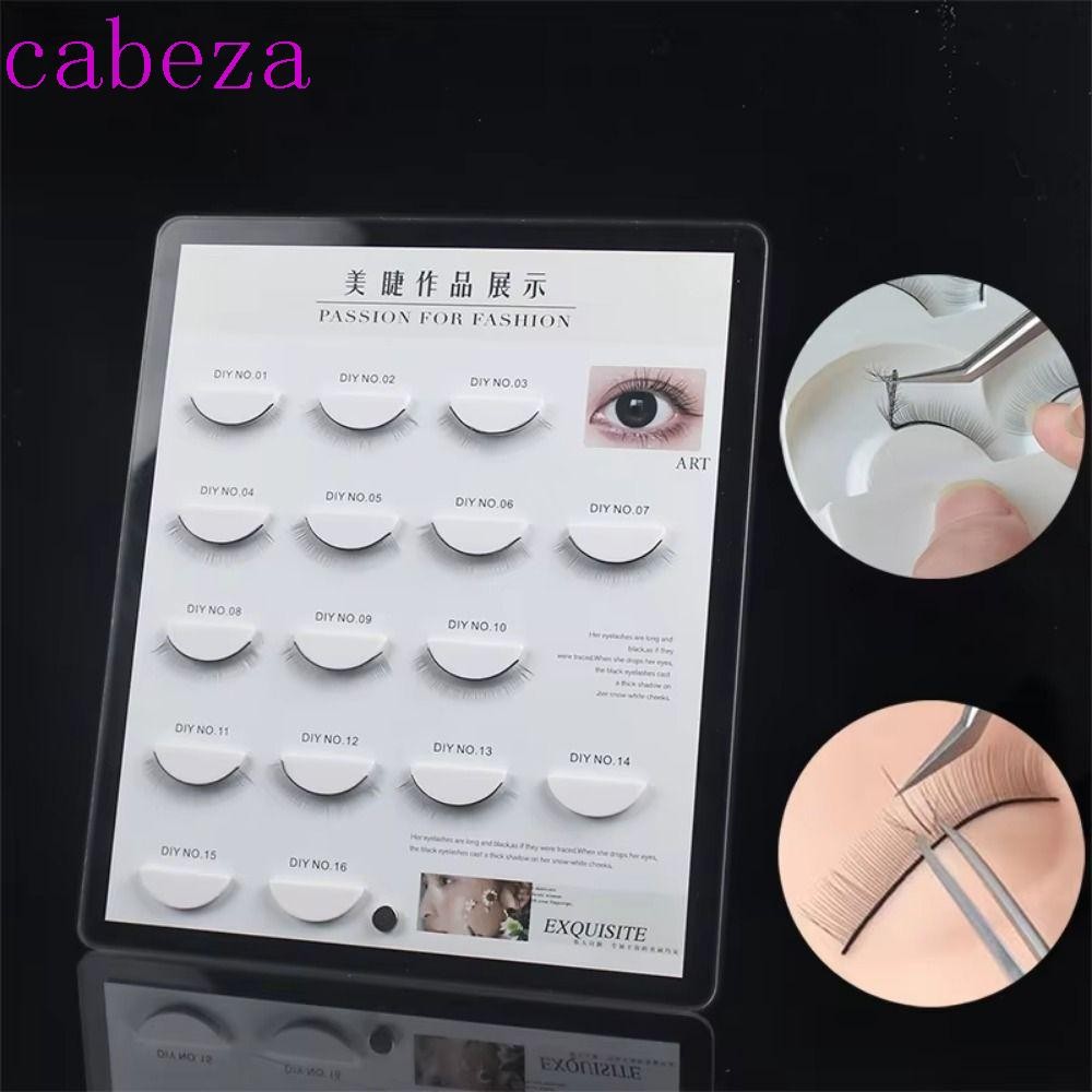 CABEZA ขนตาปลอมขาตั้งจอแสดงผล, 10/12/16/20 กริดที่ถอดออกได้ Eyelash Display Board, ปฏิบัติขนาดใหญ่ปริมาณกันน้ําขาตั้งโลหะขนตาแสดงชั้นวางร้านเสริมสวย