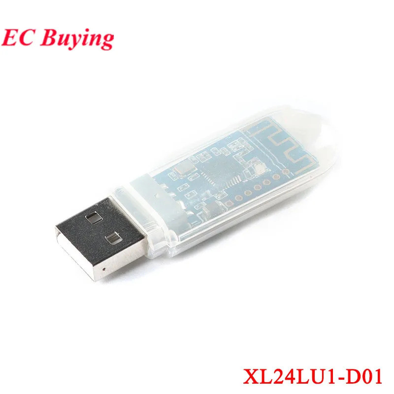 XL24LU1-D01 NRF24LU1 โมดูลไร้สาย Data Transceiver USB Board 2.4G 1mW -9dBm 100m nRF24L01 USB Serial 