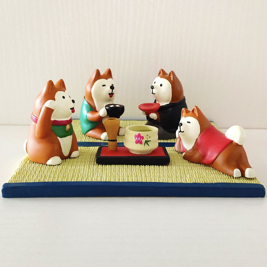 Dreamerhouse Creative สไตล์ญี่ปุ่น Groceries Mini Shiba Inu สไตล์เครื่องประดับเดสก์ท็อปมือวาดเรซิ่น DIY หัตถกรรมเครื่องประดับขนาดเล็ก