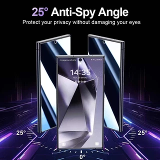 ฟิล์มกระจกกันมอง 0.18mm บาง จอโค้ง เต็มจอ กันแตก สแกนนิ้วมือได้ สำหรับ Samsung S24 S24PLUS S24UTLRA S25 S25PLUS S25UTLRA