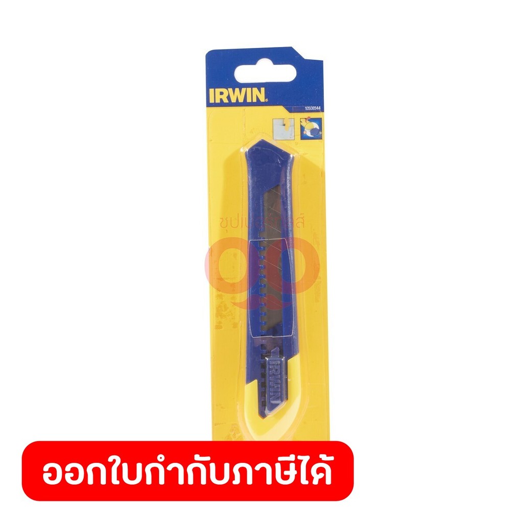 IRWIN มีดคัตเตอร์ 18 มม. รุ่น PRO SNAP ความยาวรวม 165 มม. (6-8/16 นิ้ว) ผลิตจาก ABS ระบบล็อคใบมีดในต