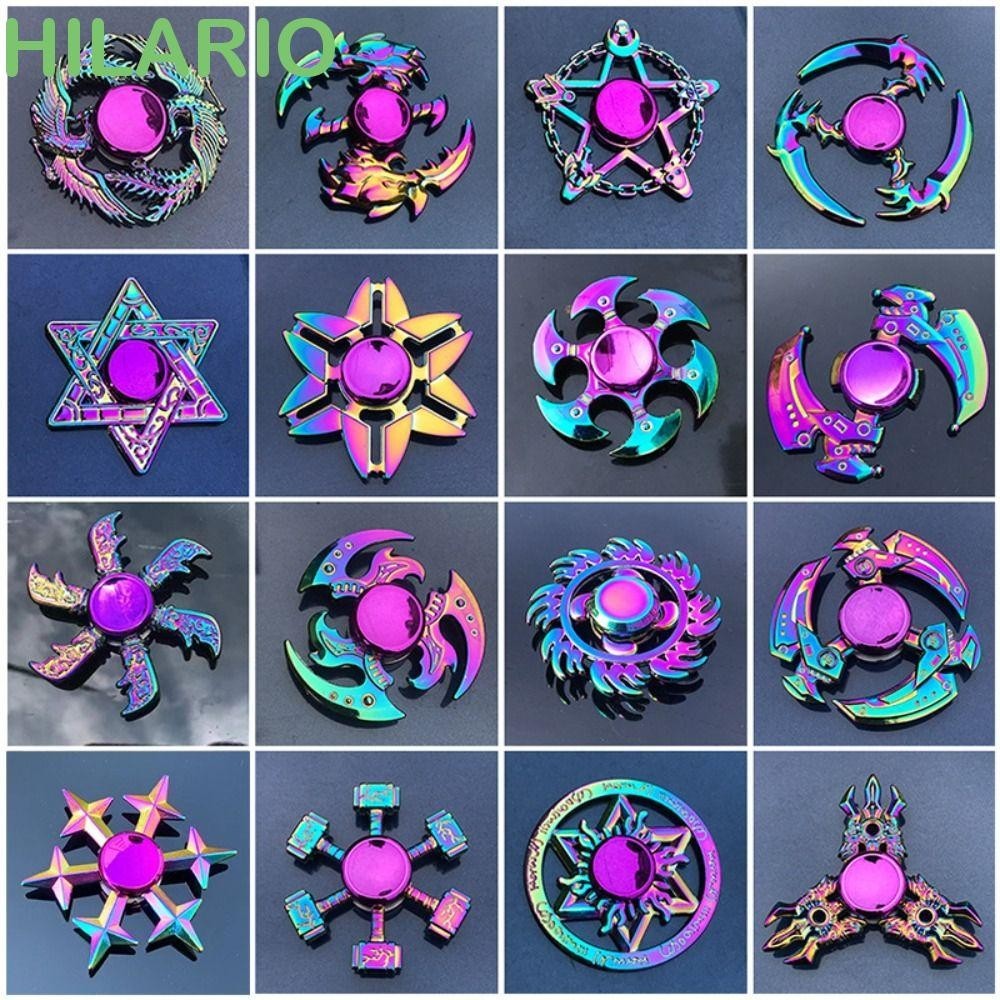 Hilario Hand Spinner,ความเร็วสูงเสียงต่ําโลหะRainbow Finger Spinner, Spinning Topของเล่นโลหะผสมAnti-Anxiety Dragon Wingsปลายนิ้วGyroของขวัญวันเกิด