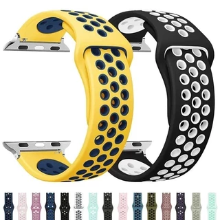 Correa สร้อยข้อมือกีฬาซิลิโคนสําหรับ Apple Watch S10 46 42 ultra2 IWatch series 10 9 8 7 6 SE 5 4 3 49/45/44/42/41/40/38 มม.