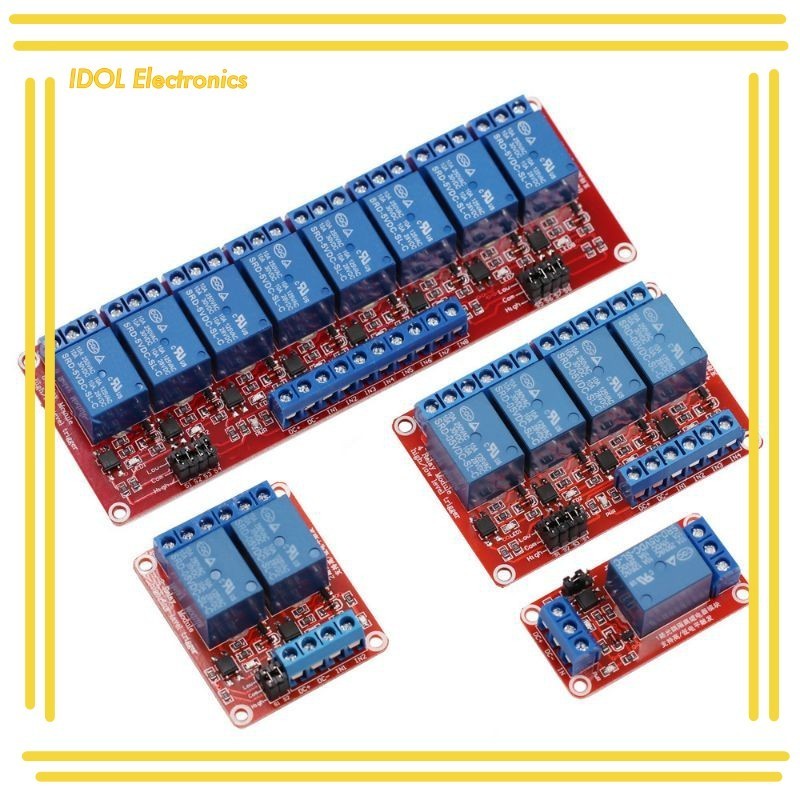 ราคาถูก! โมดูลรีเลย์ 1/2/4/6/8 ช่อง 5V12V24V โมดูลรีเลย์ บอร์ดแดง ส่งทุกวัน