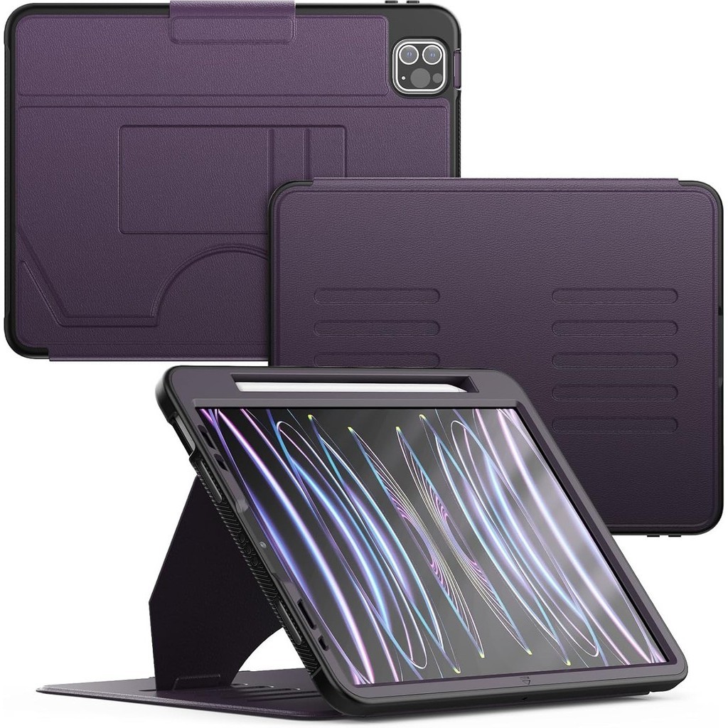 5 ขาตั้งมุม PU หนังปากกาสล็อต Shokcproof สมาร์ทสําหรับ รูปที่ 3