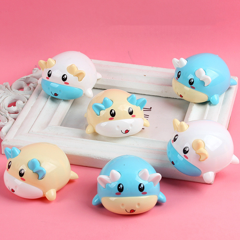 การ์ตูนวัวรูปร่างดึงกลับลูกวัวรถของเล่นขนาดเล็กของเล่นของขวัญขนาดเล็ก
