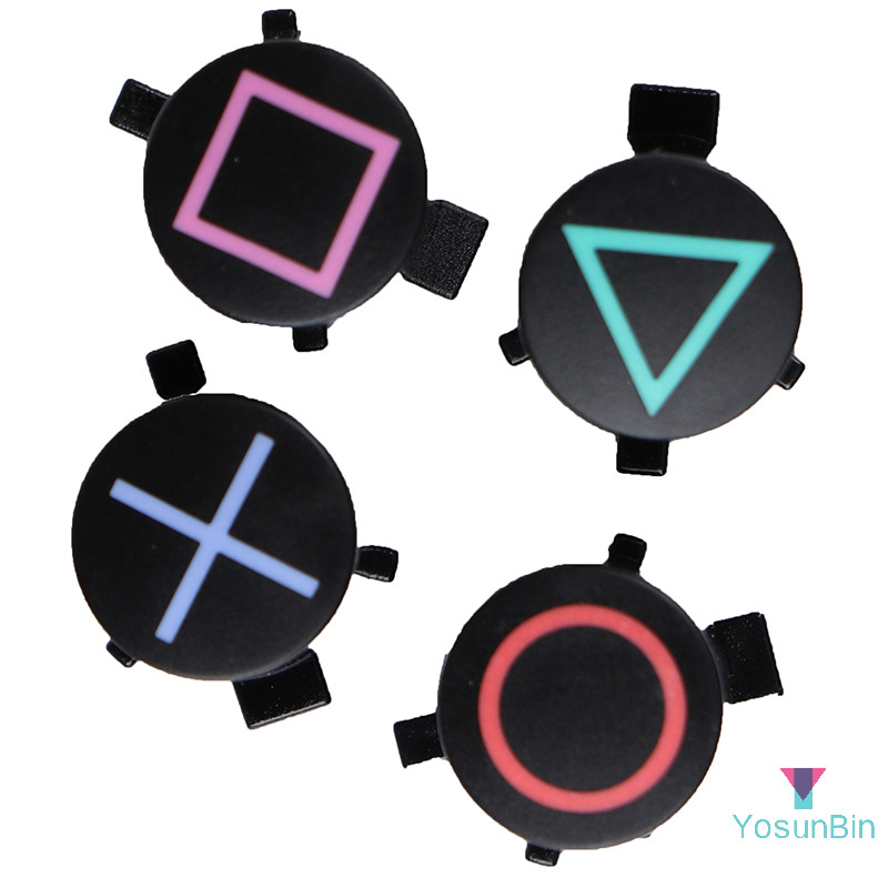 Yosunbin] 4 ชิ้น/เซ็ต ABXY controller ปุ่มอะไหล่ซ่อมเปลี่ยนสําหรับ PS4 ใหม่