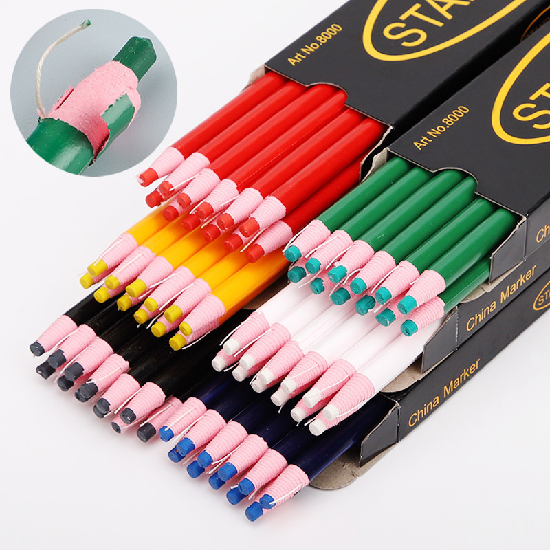 หลายสีดึงสายดินสอสีไม่มีตัดม้วนกระดาษจุดปากกาเสื้อผ้าหนังคณะกรรมการตัดปากกามาร์กเกอร์wj607