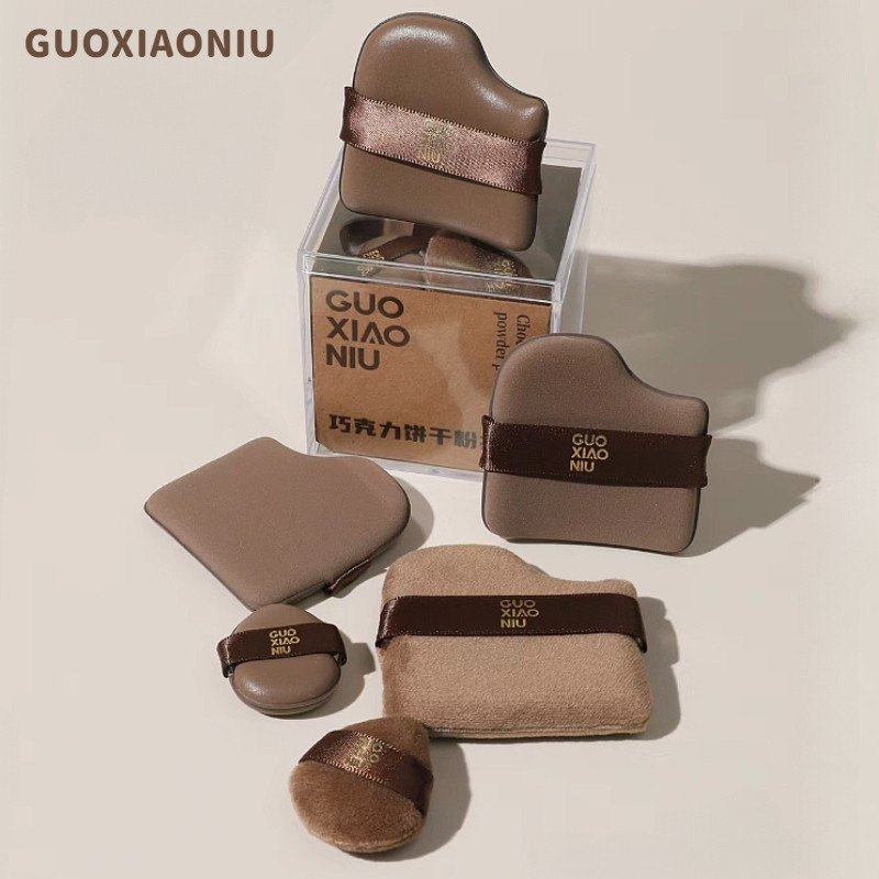GUOXIAONIU พัฟแป้ง พัฟช็อคโกแลต พัฟแต่งหน้าพิ้งกี้ 6 แพ็ก