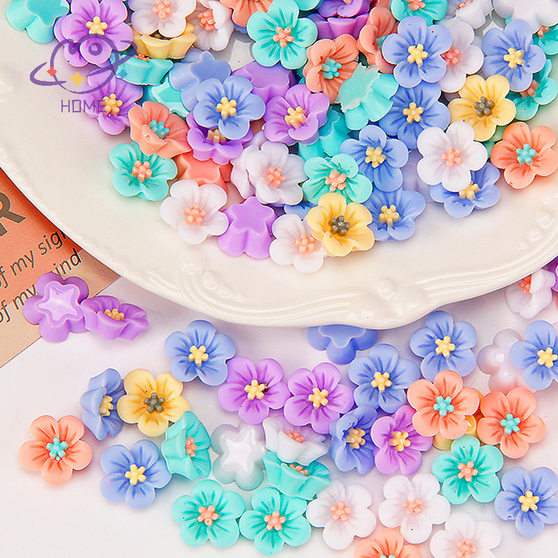 [mayhome] 50 ชิ้น 3D ดอกไม้ Lotus Rose Flatback Planar อุปกรณ์เรซิน DIY Craft โทรศัพท์แพทช์วัสดุศิลปะ {TH}