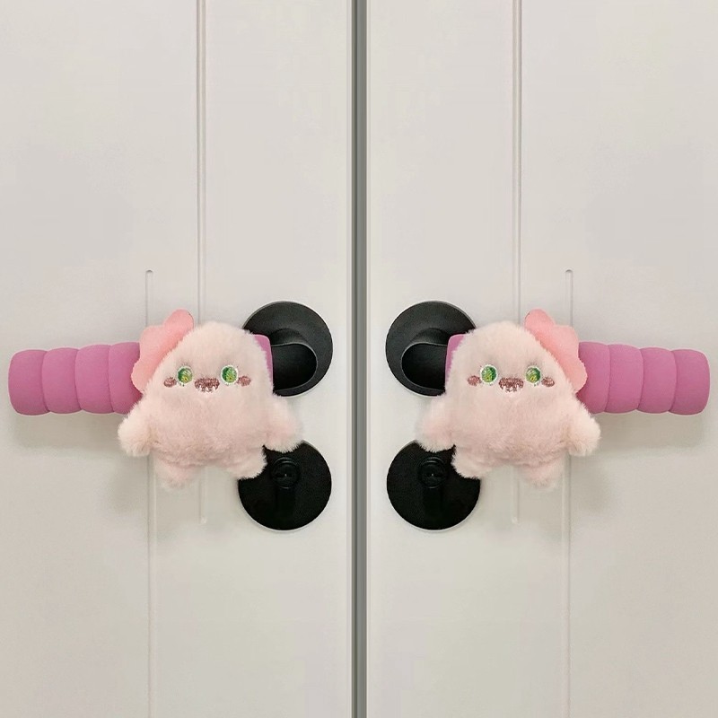 ถุงมือ Little Monster Doorknob ตุ๊กตาการ์ตูน Anti-collision Doorknob ฝาครอบป้องกัน Home Décor Items