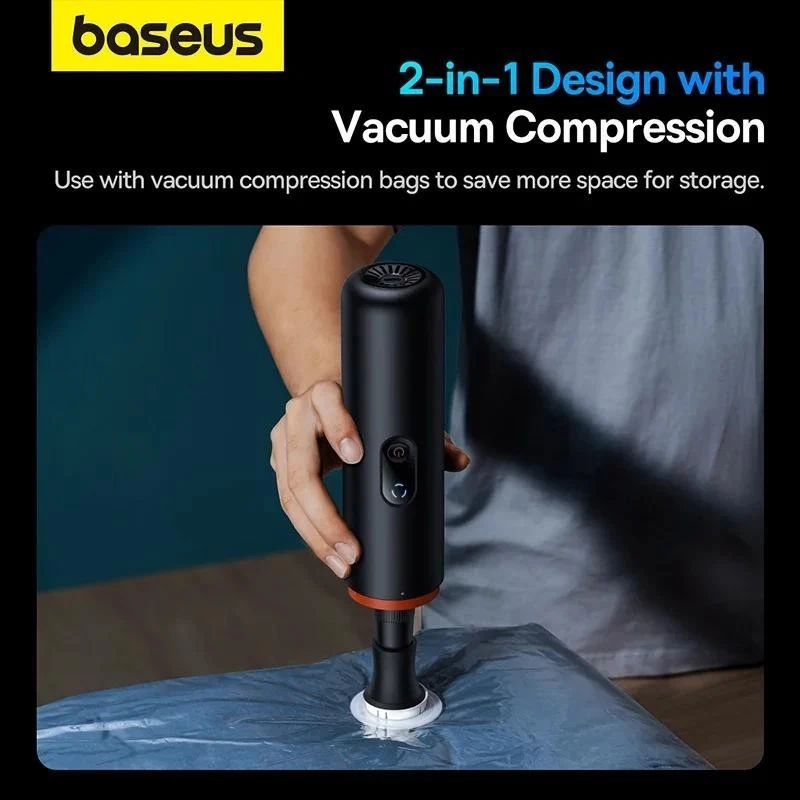 Baseus A5 16000Pa เครื่องดูดฝุ่นในรถยนต์ไร้สายทรงพลังแบบพกพามือถือยานยนต์เครื่องดูดฝุ่นขนาดเล็กสําหรับรถบ้าน PC เครื่อง thumbnail 6