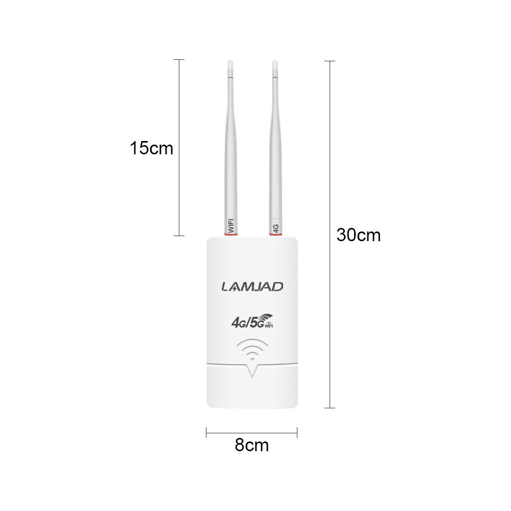 เร้าเตอร์ ใส่ซิม รองรับ ทุกเครือข่าย OUTDOOR 4G Router กระจายไวไฟ กันฝน สำหรับใช้ภายนอก เสียบใช้เลย ไม่ติดตั้ง