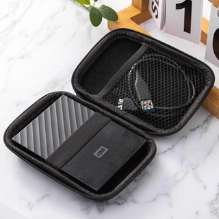 MELODYGOODS1FJ กล่องเก็บอุปกรณ์ดิจิตอล, กระเป๋าใส่หูฟังที่ทนทานทนต่อการสึกหรอ, ฝาครอบป้องกันฮาร์ดไดรฟ์แบบพกพา EVA สากลคุณภาพสูง
