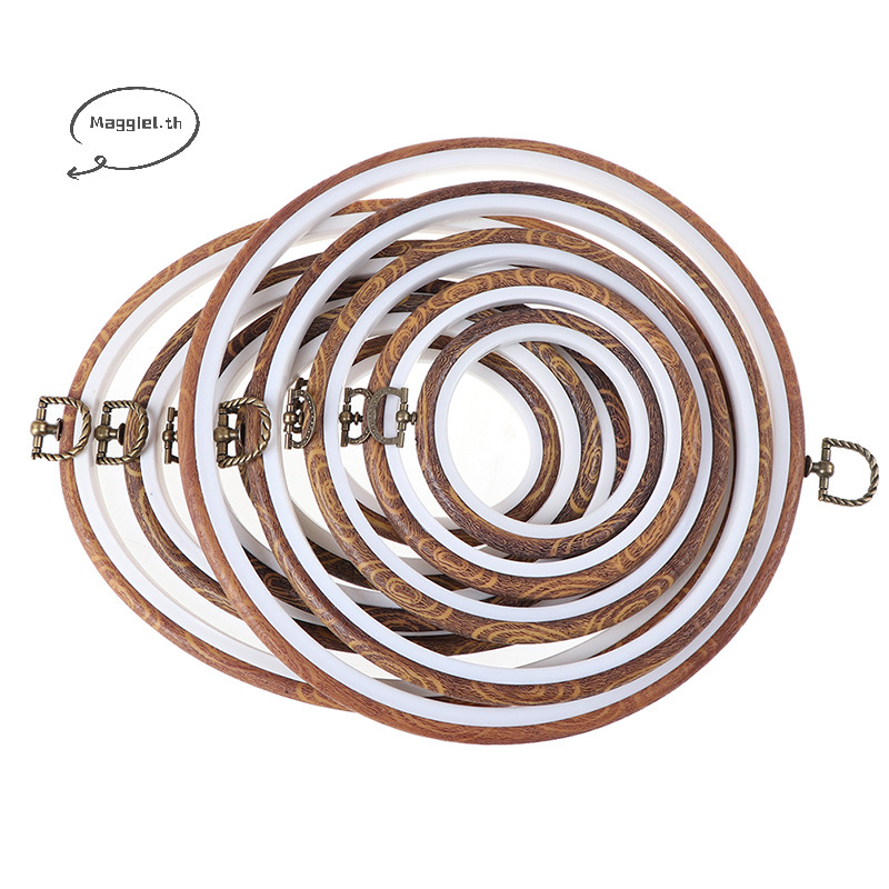 Maggiel เครื่องมือเย็บผ้า Round Color เย็บปักถักร้อย Hoops Frame Set เย็บปักถักร้อยพลาสติก TH