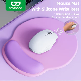 GOOJODOQ Ergonomic Mouse Pad with 14mm Wrist Rest & Anti-Slip Base Comfortable Durable & Easy to Clean