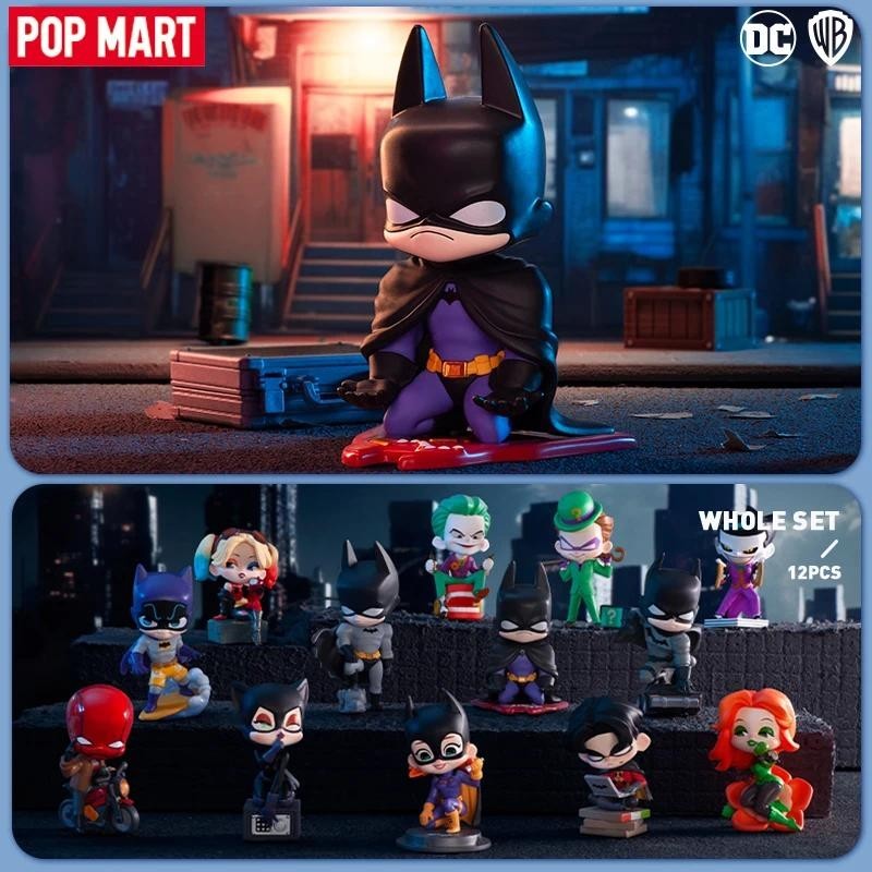 Pop MART DC Gotham City Series กล่องตาบอดของเล่น Kawaii อะนิเมะ Action Figure การ์ตูนรุ่น Surprise กล่อง Mystery กล่องตกแต่งบ้านเดสก์ท็อปตุ๊กตาสาวของขวัญ