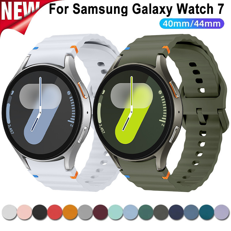 ซิลิโคนสําหรับ Samsung Galaxy Watch 7 6 5 4 44 มม.40 มม.5Pro 45 มม.สร้อยข้อมือสําหรับ Galaxy Watch 4 6Classic 43 มม.47 มม.
