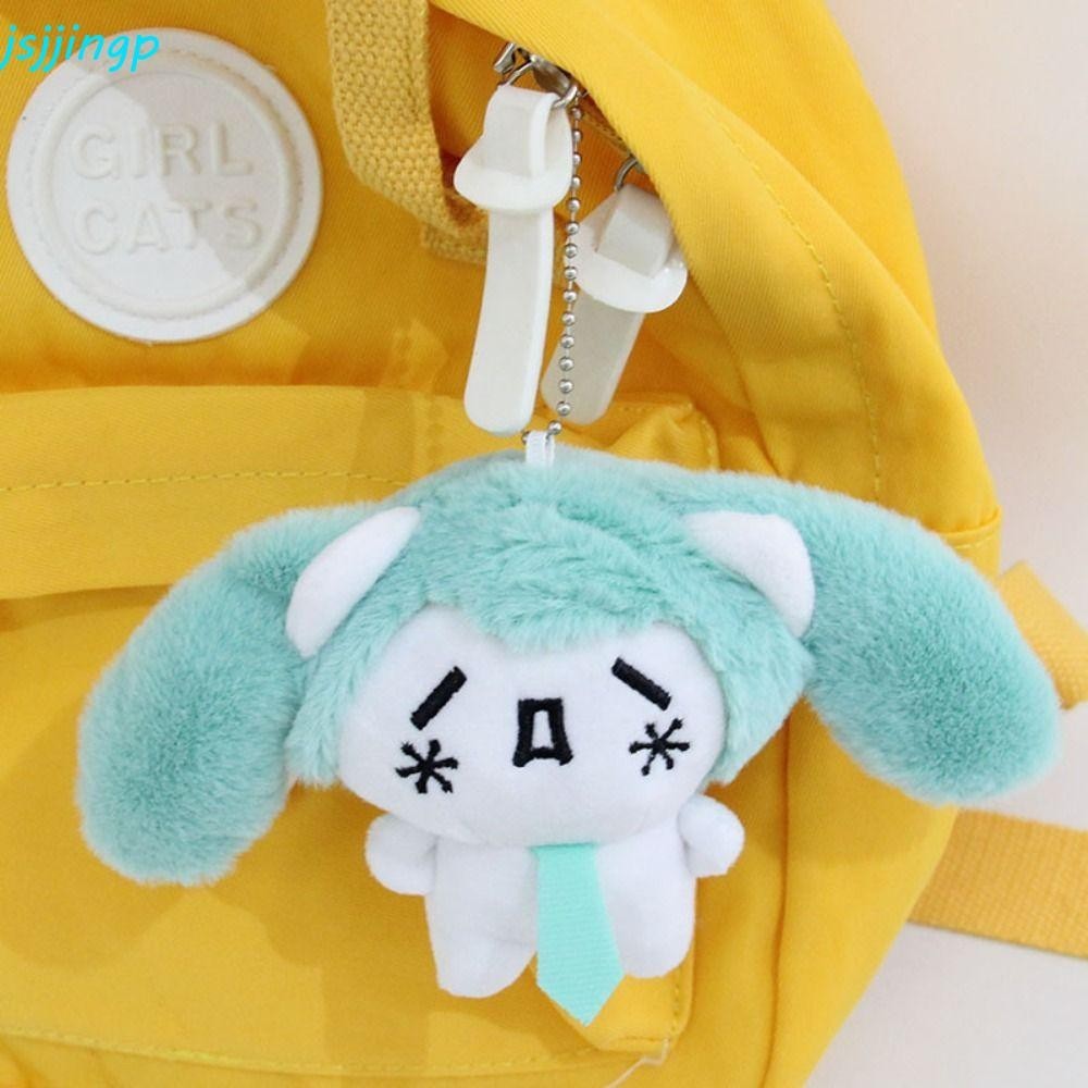 Jsjjingp Snow Miku ตุ๊กตาพวงกุญแจ,ปุยนุ่ม Bandai Hatsune Miku ตุ๊กตา,น่ารักตุ๊กตาขน Comfy Kaomoji Miku จี้ของขวัญวันเกิด