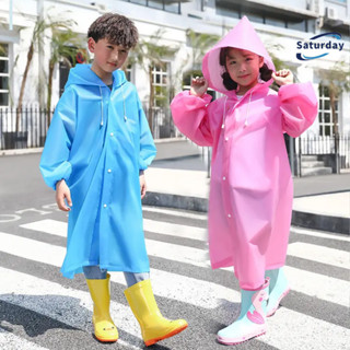 เสื้อกันฝนเด็ก ชุดกันฝนเด็ก EVA คุณภาพสูง ยืดหยุนได้ดี ยืดหย…