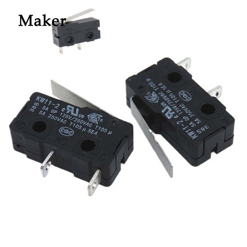 Kw11-2b 2Pin ไม่มี Micro Switch Travel Switch Limit Switch ปกติเปิด KW11-2B Silver Pin Contact 5A 25