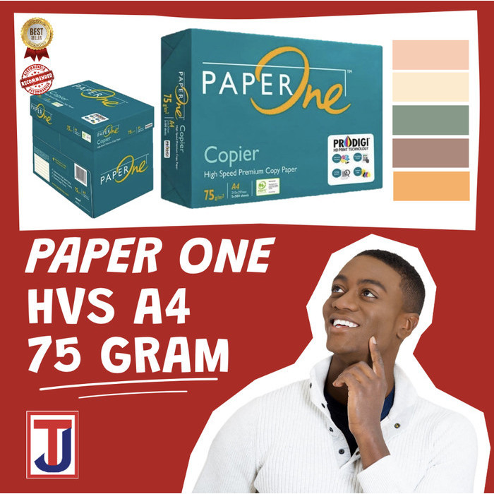 ✨ -A4 80 GRAM PAPER ONE HVS กระดาษภาพถ่าย บรรจุ 500 แผ่น - PAPERONE 75GRAM
