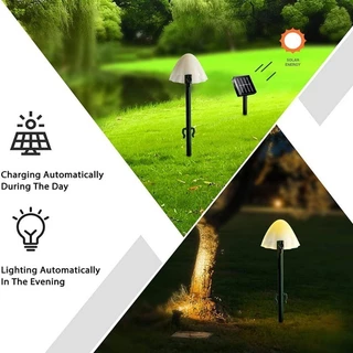 🍄🍄พร้อมส่ง LED ไฟสวนเห็ด ไฟโซล่าเซลล์ แบบกันน้ำ สำหรับประดับตกแต่ง ตกแต่งสวนกลางแจ้ง
