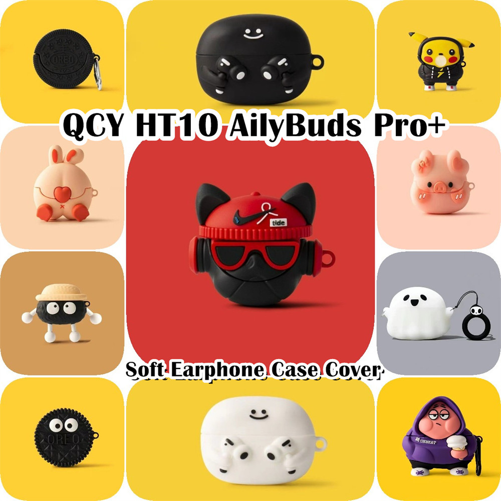 ส่วนลดสําหรับ Qcy HT10 AilyBuds Pro+ Case Casing Soft Silicone Creative Cartoon Headphone Case NO.2
