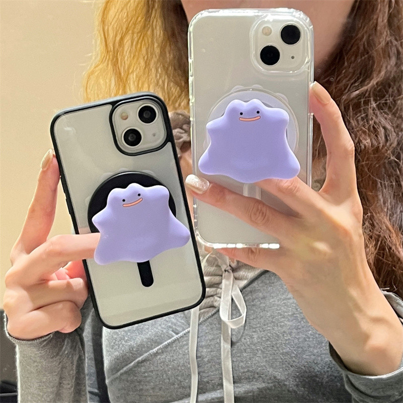 Magnetic Ditto Popsocket Holder Accessoriesเคสโทรศัพท์สําหรับIPhone 11 14 13 12 15 Pro Max Xs Max Xr 78 Plusชาร์จไร้สายสมาร์ทโฟนDeviceseปลอกโทรศัพท์มือถือ