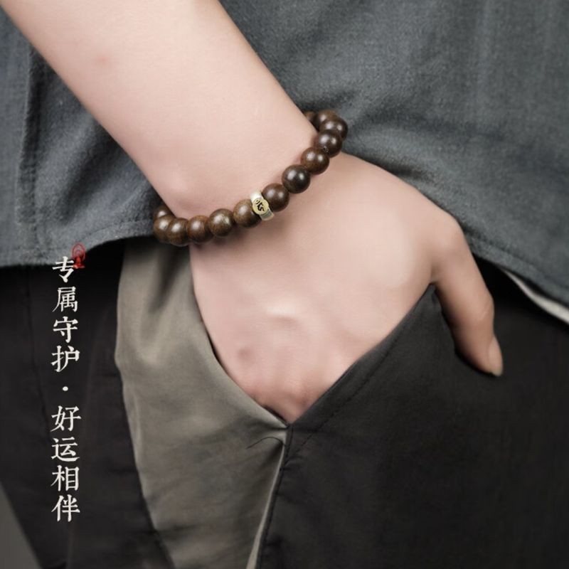 ปีเกิดชายและหญิงวัสดุเก่ามือลูกปัดของขวัญไม้สร้อยข้อมือบรูไนแท้12ราศีพระนาตาลไม้กฤษณา