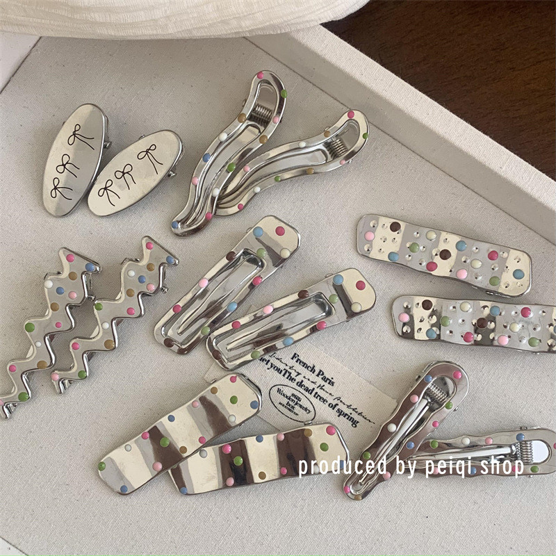 ชุดกิ๊บติดผมโลหะจุดหลากสีแฟชั่นเกาหลี