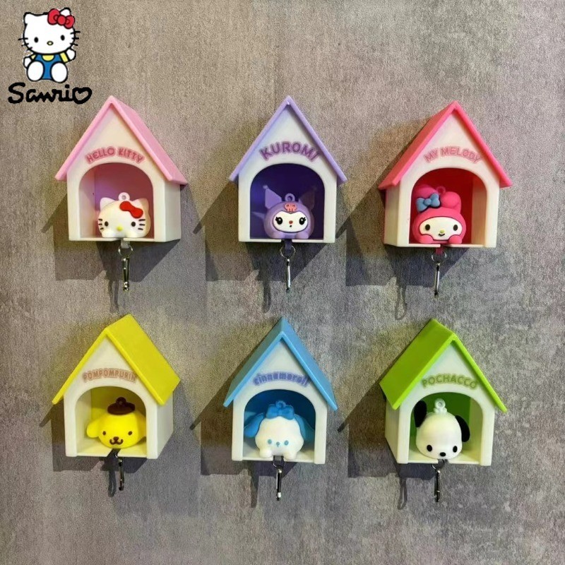 อะนิเมะ Kawaii Kuromi My Melody Cinnamoroll พวงกุญแจ Kawaii สุนัขแขวนบ้านเครื่องประดับการ์ตูนจี้ของเล่นเด็กของขวัญ